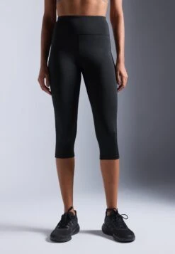 ESSENTIAL QUICK DRY CAPRI HIGH RISE LEGGINGS - Tights - Black
