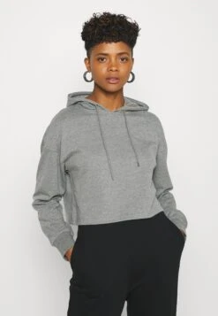 Even&Odd Basic - Cropped Oversized Hoodie - Hoodie - Mottled Grey