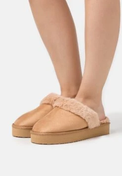 Even and Odd Verkoopwinkel 30 Even&Odd Platform - Pantoffels - Cognac