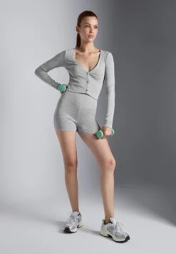 HIGH RISE BOOTY SHORTS - Legging - Mottled Light Grey 7 HIGH RISE BOOTY SHORTS - Legging - Mottled Light Grey -Even and Odd Verkoopwinkel 6516f0aada604712bfe63bdda52f1a42