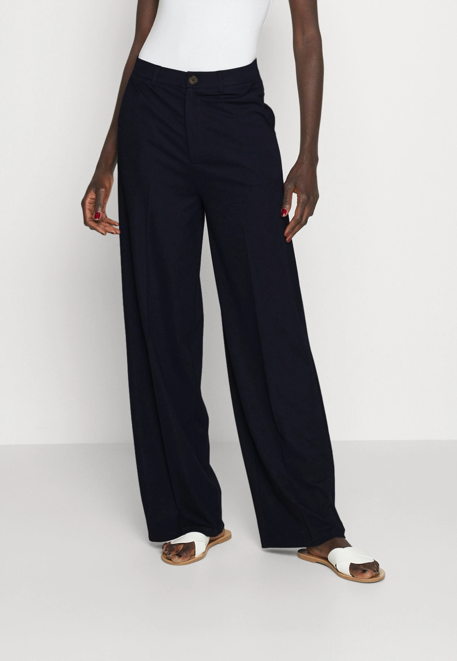 Wide Leg Trousers - Broek - Dark Blue 1 Wide Leg Trousers - Broek - Dark Blue
