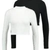 Even&Odd 2 Pack - Longsleeve -White/Black -Even and Odd Verkoopwinkel 7acfeca2aba84eb3a9ac00dde2b02b2d