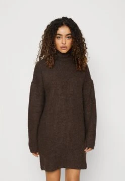 Even&Odd Gebreide Jurk - Dark Brown