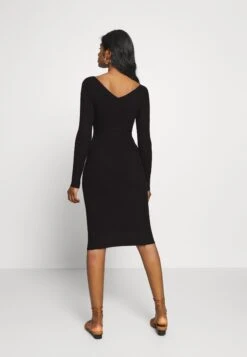 V Ausschnitt Ripp Mini Bodycon Strickkleid - Etui-Jurk - Black 8 V Ausschnitt Ripp Mini Bodycon Strickkleid - Etui-Jurk - Black -Even and Odd Verkoopwinkel 9c1e4c4779234b62b2c91f975c267604