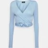 Cropped Wrap - Longsleeve - Light Blue -Even and Odd Verkoopwinkel e38f3b52da424425a027123aaff257b9