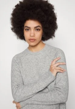 Even&Odd Gebreide Jurk - Mottled Light Grey -Even and Odd Verkoopwinkel e7ff4ba3cfa84c89929af4f843030925