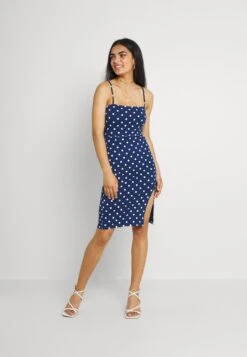 Even&Odd Strappy Mini Bodycon Dress- Jerseyjurk - Blue/White -Even and Odd Verkoopwinkel ebe4e3f873a143f4a8229110c493040a